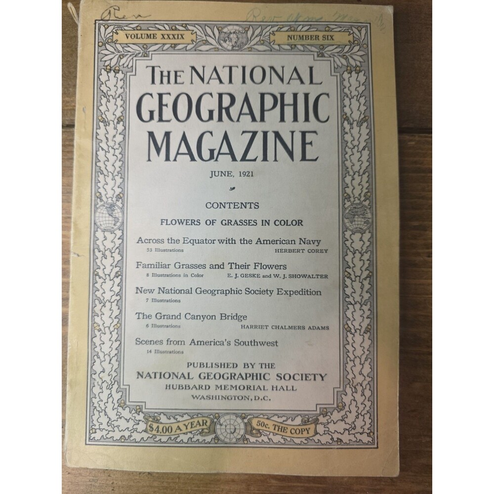 Vintage National Geographic 1921 June